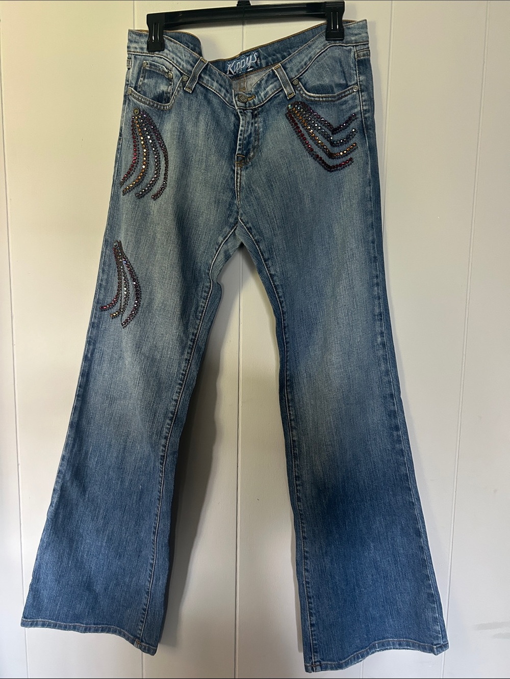 Kippys Light Blue Embellished Flare Jeans